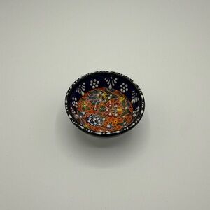 Turkish Handmade Hand painted Mini Ceramic Pottery Bowl 3" Beautiful